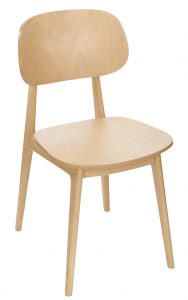 Ema Mid-Century Wooden Restaurant Chair